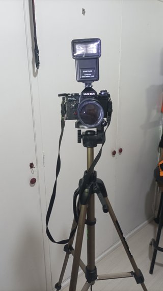 Equipo Fotográfico Analóg Cámara + Flash + teleobj