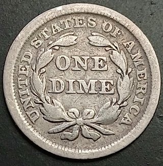 One Dime 1854 (Seated Liberty) ¡Plata!