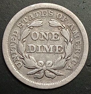 One Dime 1854 (Seated Liberty) ¡Plata!