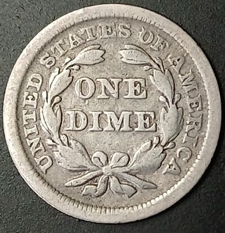 One Dime 1854 (Seated Liberty) ¡Plata!
