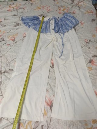 Pantalón Zara volantes ancho M