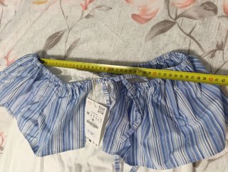 Pantalón Zara volantes ancho M
