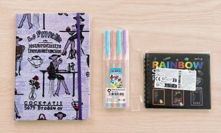 Set scrittura agenda + penne + scratchbook