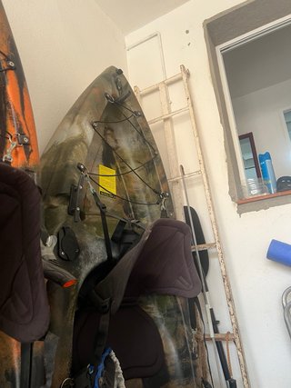 Kayak de pesca 1 plaza naranja