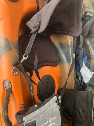 Kayak de pesca 1 plaza naranja