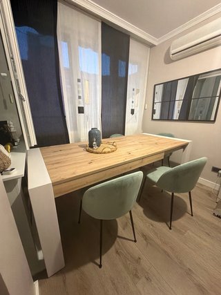 Mesa comedor extensible roble