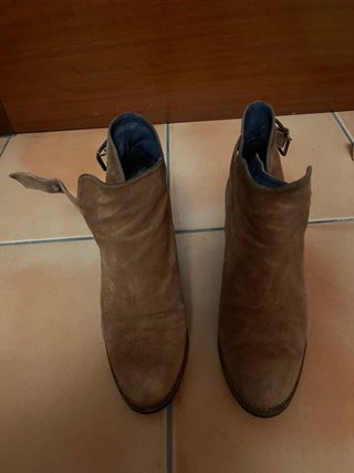 Botas Castañer Ante Marrón Tacón Talla 38