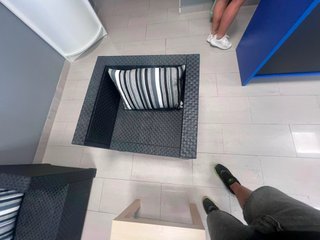 Juego sillones mimbre negro