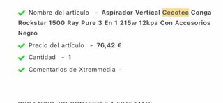 Aspirador Conga Rockstar 25.2V