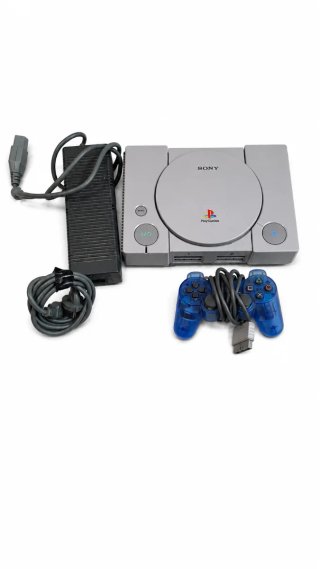 Sony PlayStation 1 (PS1) Gris con Mando Azul