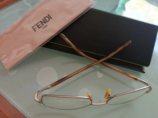 Occhiali da vista Fendi oro  rosa con custodia