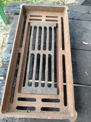 Rejilla y base horno de hierro fundido