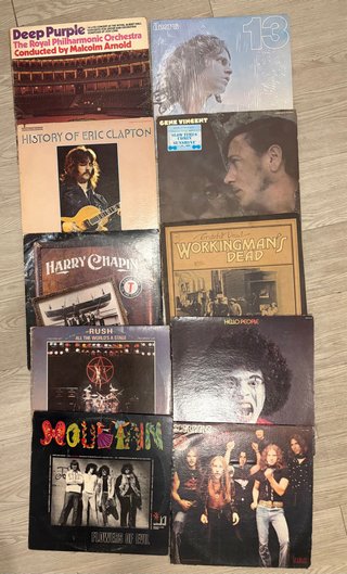 Lote de 40 discos de vinilos rock USA