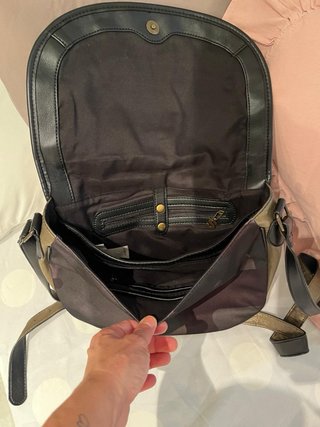 Bolso Desigual Camuflaje Marrón y Dorado