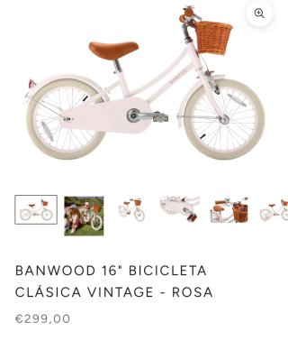 Bicicleta Banwood Classic 16” Rosa