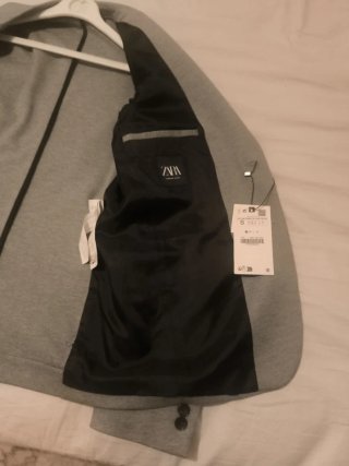 Blazer Zara Gris Talla S