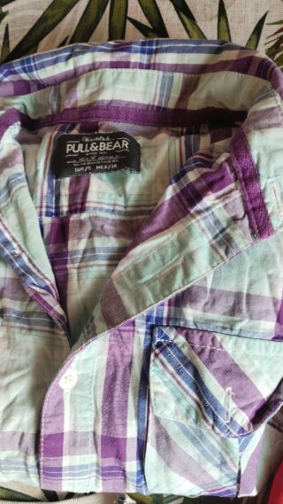 Camisa PULL&BEAR cuadros Talla S