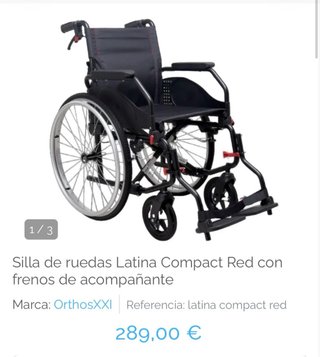 Silla de ruedas de aluminio nueva! Muy poco uso!