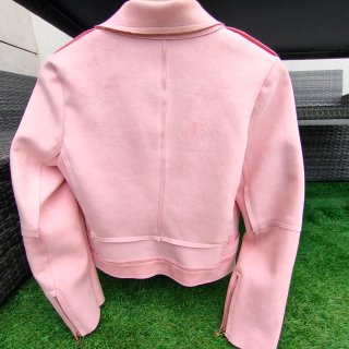 Cazadora Biker Ante Rosa Talla S