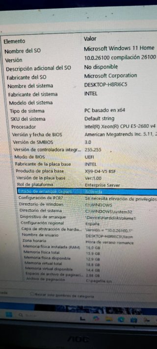 Torre pc Gaming Intel AMD aRGB w11 tpm2