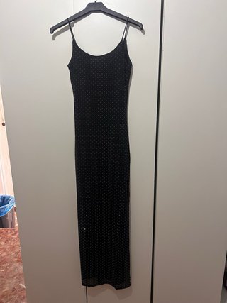 Vestido azul con cordones