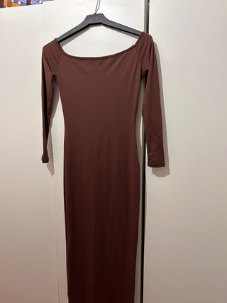 Vestido azul con cordones