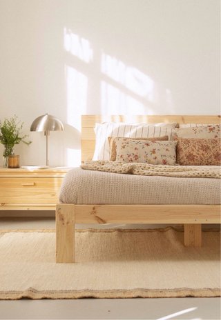 Cama doble de madera 135cm