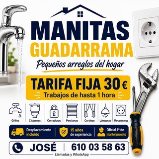 Manitas GUADARRAMA • Tarifa fija 30 €