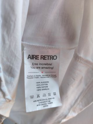 Camiseta Tequila Mangas Organza Blanca