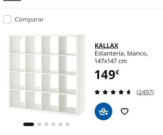 Estantería KALLAX Blanca 147x147 cm