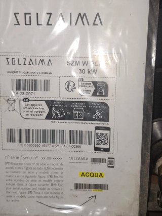 Caldera de leña Solzaima W30