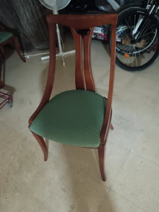 Pack 2 Sillas Madera Tapizadas Verde 25€ la unidad