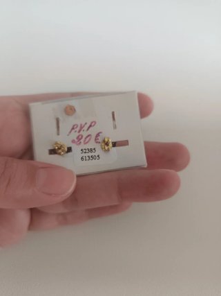 Pendientes Manzana Plata Zirconita