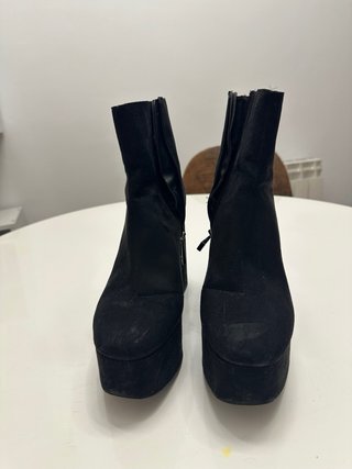 Botines negros plataforma tacón ancho
