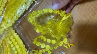Sacchetti porta confetti gialli con fiori 70 pezzi