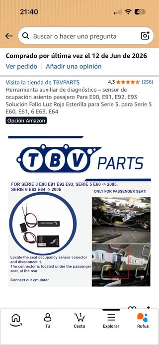 Emulador Asiento BMW
