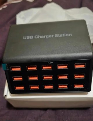 Estación de Carga 15 Puertos USB A 100W Enchufe EU