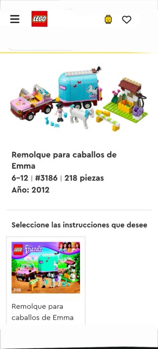 Lego Friends 3186 Remolque para Caballos de Emma