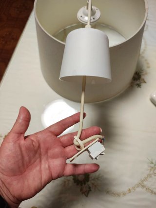 Lámpara de techo tela beige
