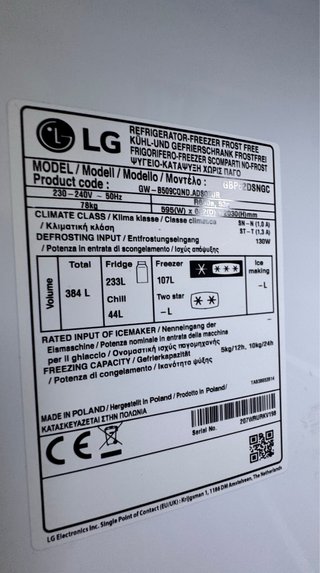 FRIGORÍFICO COMBI NO FROST LG EN INOX