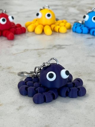 Llavero Pulpo Articulado Morado