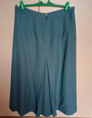 Tailleur vintage anni 80 turchese 100% lana 46