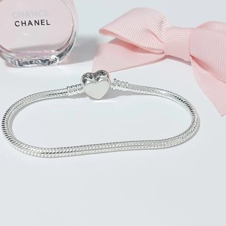 Pulsera Pandora Corazón Plata Talla 18