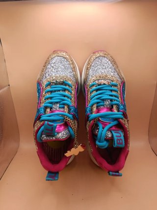 Buffalo Zapatillas Doradas y Turquesa Glitter