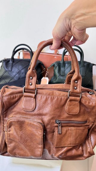 Bolso imitación piel marrón bandolera Estilo boho