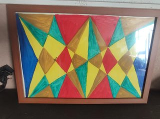 Cuadro abstracto hecho a mano
