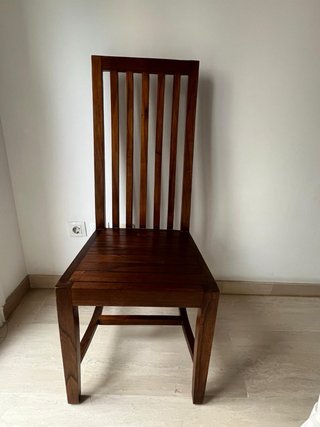 Mesa extensible madera y 6 sillas