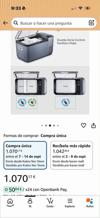 Nevera portátil eléctrica