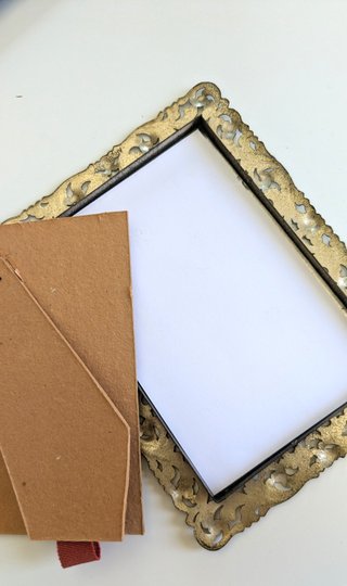 Cornice portafoto vintage metallo dorato/argentato