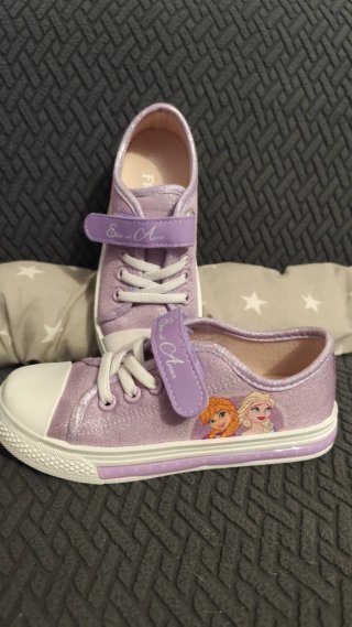 Zapatillas Frozen Elsa y Anna Moradas